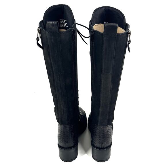 Vintage Foundry Co. Henrietta Black Leather Lace-Up Tall Boots Womens 6 New $220 - Picture 4 of 13